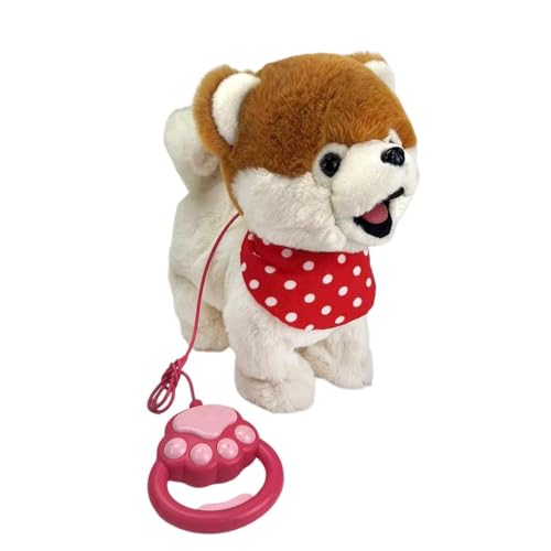 Perro robot de peluche interactivo con correa para niños
