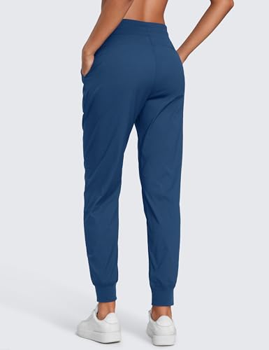 Image of CRZ YOGA Ease Line Joggers 26 inch /28.5 inch /30.5 inch | Casual, Lightweight, Ruched Design, Pockets, for Women