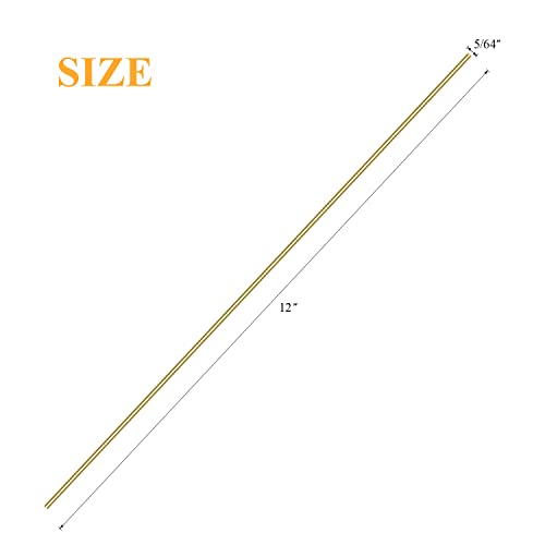 30 Pieces 12 Inches 1/16 Inch/1.5mm Brass Round Rods Brass Rod Lathe Bar Stock