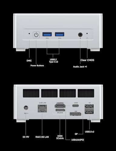 Image of MINISFORUM UM880 Plus Mini PC AMD Ryzen 7 8845HS 8C /16T Desktop Computer 32GB RAM 1TB SSD, HDMI /DP /USB4, OCuLink Port, AMD Radeon 780M, 2.5G RJ45 Port, 4X USB Port Micro Computer