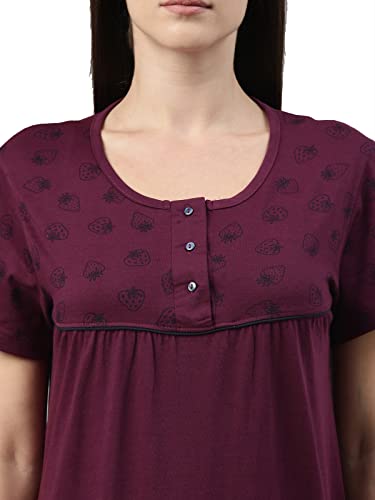 Image of KRYPTIC Womens Pure Cotton Printed Maxi Nightdress