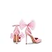 DREAM PAIRS Women's High Heels Strappy Closed Toe Stiletto Pointed Toe Mesh Bows Ankle Strap D'Orsay Sexy Dress Wedding Party Pumps Shoes,Size 8,Pink,SDPU2322W