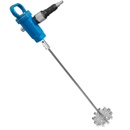 Batidora de mano neumática de 5 galones, agitador de aire con impulsor de acero inoxidable y agujeros de refrigeración, control de velocidad de perilla, mezclador industrial de 0.9 HP para pegamento