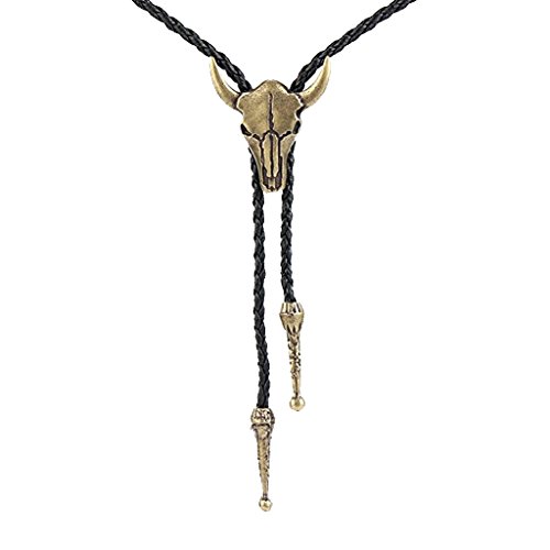 gazechimp Nativo Americano Decoração Liga Boi Cabeça Pingente Vintage Cowboy Bolo Gravata