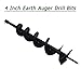Timunr 4 Inch Earth Auger Drill Bits for Planting, 4 x 31.5 Gasoline Engine Auger Post Hole Digger Drill Bits, Bulb Planter Tool with 3/4 Shaft