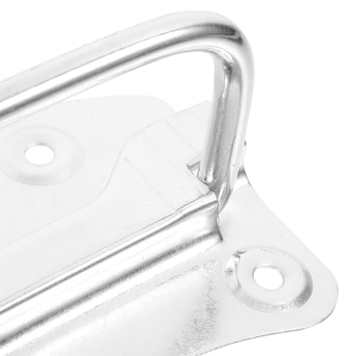 Image of MAGICLULU 2Pcs Heavy Duty Chest Handles, Zinc Plated Case Pull Handle for Toolbox, Chest, Trash Can, Cabinet, Galvanized Buckets Silver
