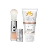 FOTOSUN UV 100 FPS 50+ Solar Brush + Adaptive Color,Protector solar facial con color | Piel sensible, no comedogénico,...
