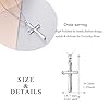 YAFEINI Cross Necklace Sterling Silver Religious Cross Crucifix Pendant Necklace Engraved Faith Hope Love Gifts Cross Jewellry Gifts for Women Mens (Silver cross necklace) #3