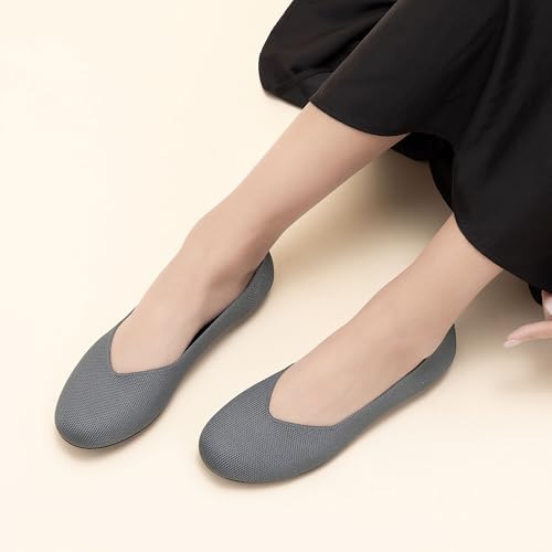 Image of Women's Ballet Flat Dressy Casual Knit Shoes Round Toe Women Mesh Flats