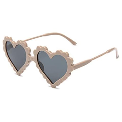 Gafas de sol en forma de corazón para niños, con marco de corazón, para 3-8 años Cover