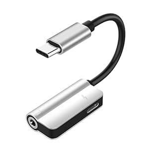 Usb Type C naar 3.5mm Jack Type C Audio Splitter Hoofdtelefoon Kabel Oortelefoon Aux 3.5 Adapter Charger Usb-C Hoofdtelefoon Adapters (Zilver, One Size)