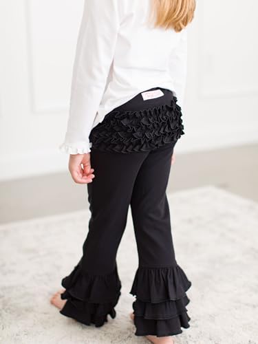 Image of RuffleButts Baby /Toddler Girls Stretchy Flare Pants w /Ruffles