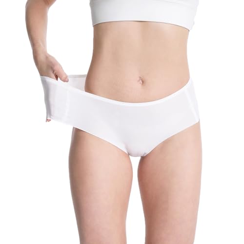 Image of WANDER Womens Seamless Hipster Underwear 3-Pack Invisible No Show Brief | Laser-cut, No Panty Line, Cotton Crotch, Breathable, Stretch, Tag-free, Cool for Summer, Dress Leggings