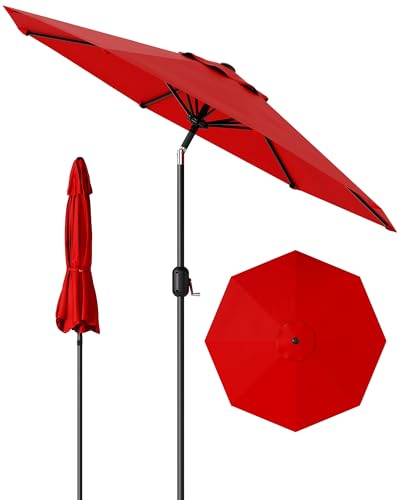 10FT Premium Patio Umbrella, Heavy Duty 8-Rib Steel Frame with