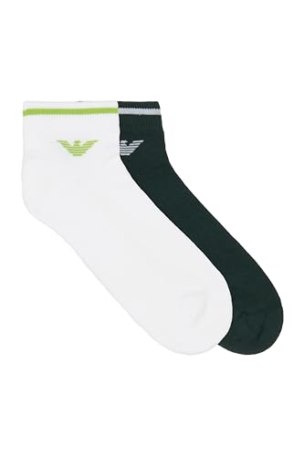 Emporio Armani MAN'S POP SPONGE 2-PACK SOCKS INSIDE WHITE TU