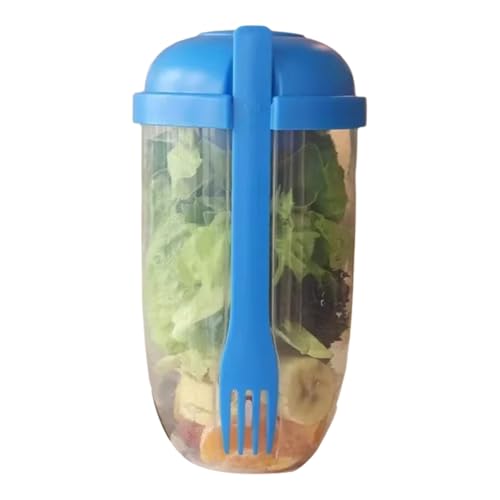 Kissmii Vaso de yogur con tapa y tapa reutilizable, grande y portátil, A