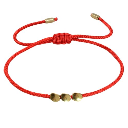 Red String Bracelet,Feng Shui Chinese Tibetan Bracelets for Women Red Thread Rope Buddhist Charm Gold Amulet Yoga Prayer Bring Positive and Blessing Energy Lucky Unique Gift