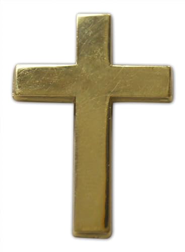 Image of Novel Merk Christian Cross Icon Religious Lapel Pin, Hat Pin & Tie Tack Set with Clutch Back