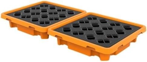 Bac de récupération modulaire 135x67,5 cm avec grille pour entrepôt