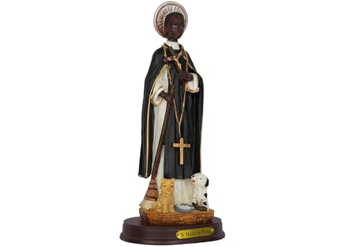 San Martin De Porres Estatua Religiosa en Resina 8.5 pulgadas miniatura 3