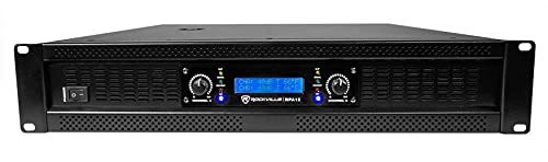 Rockville RPA12 5000W Peak/1400W RMS 2 Channel Rack Mount Power Amplifier, Bridgeable Pro/DJ Amp...