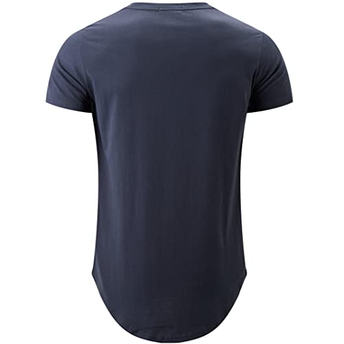 Image of KLIEGOU Men's 100% Cotton Longline T-Shirt, Pre-Shrunk Soft