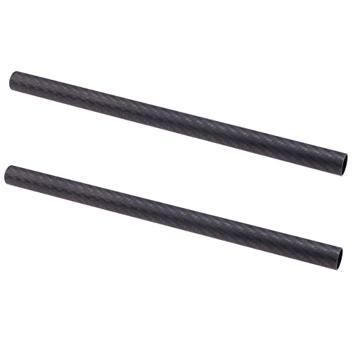 Image of 10 Inch 15mm Carbon Fiber Rod for 15mm Rail Rod Support System Matte Box Follow Focus - Pack of 2