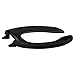 Centoco 500STSCCSS-407 Plastic Elongated Toilet Seat with Open Front, Black