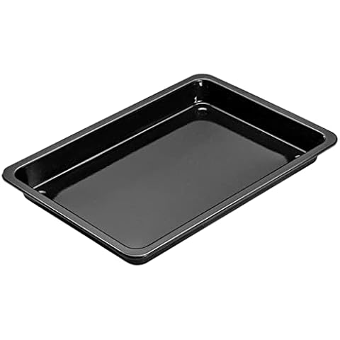 Dr. Oetker Rechteckiges Backblech 42 x 29 x 4 cm Back-Idee - Eckige Pizzablech mit Schnitt- & kratzfestem Boden & Emaille-Beschichtung Cover