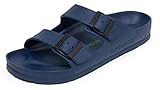  SAGUARO Chanclas de Piscina Hombre Mules Zuecos Verano Mujer Transpirable Playa Sandalias Azul 47