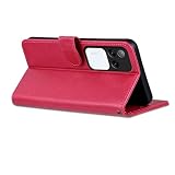 TIANDAFEIJIUB Etui na telefon Vivo S18 Pro w stylu portfela z klapką, skórzane etui na telefon, odporne na wstrząsy, do Vivo S18 Pro (różowo-czerwony)
