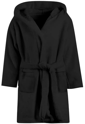 Image of Umeyda Girls Fleece Hooded Robes, Warm Printed Bath Robe for Kids Soft Fuzzy Bathrobe for Gifts