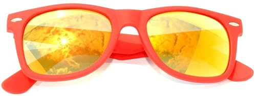 Image of OWL Retro Vintage Sunglasses Colorful Mirror Lens Matte Frame 3,5,6,10,12,14 Pairs