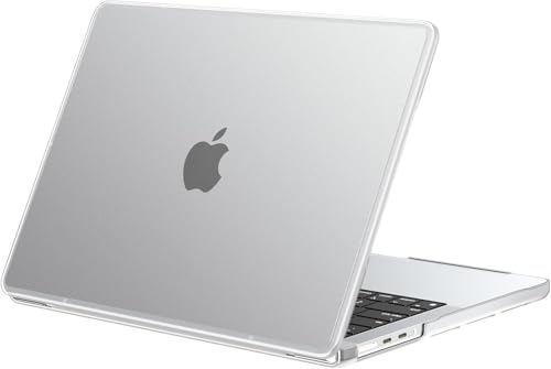 Image of Meyaar Anti-Cracking Hard Shell Case Compatible with MacBook Air 13.6 inch M4 A3240 M3 A3113 M2 A2681 with Touch ID,2025 Release,M2 M3 M4 Air 13 Anti-Fingerprint Soft TPU Bumper(Frosted White)