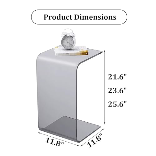 Mesa de centro transparente para sala de estar y aperitivos junto al sofá 3