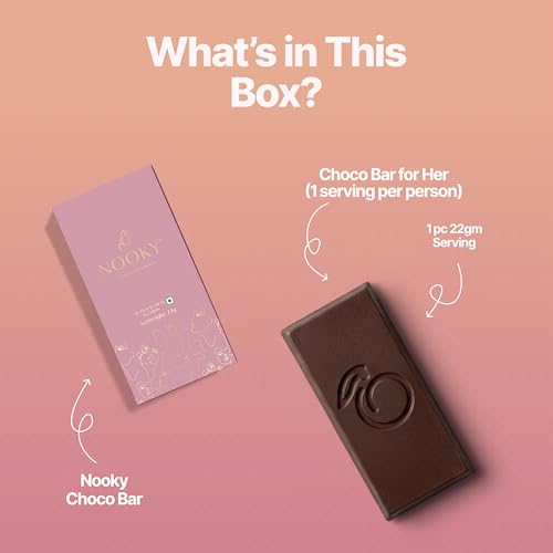 Image of InstaEats Nooky Dark Chocolate Bars For Her|Luxurious Dark Chocolate For Uplifting Mood|Best Gift For Her (Pack Of 1),58 Gram