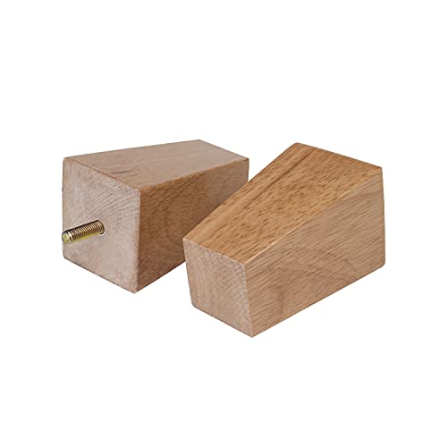 4Pcs Wood Furniture Legs 4 Inch Square Furniture Legs With Bolt Sofa Legs Couch Legs Tapered Feet Replacement For Legs For Furniture Or Sofa Legs, Chair, Ottoman, Stool, Coffee Table, Bed, Etc. #TOP1