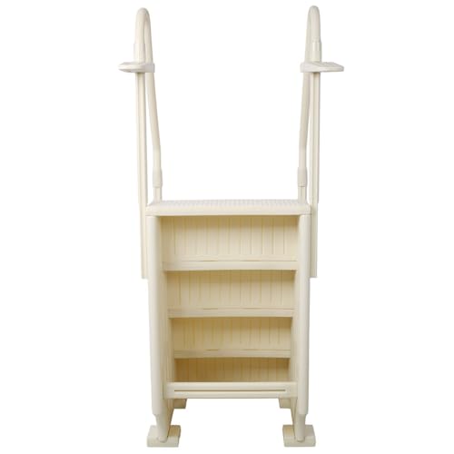 Escalera para piscina elevada de 4 peldaños con barandales miniatura 4