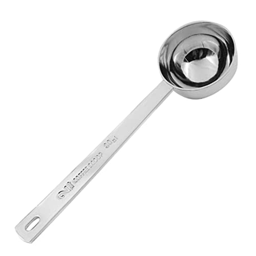 Cuchara medidora de 15/30 ml, escala transparente, mango largo, agarre cómodo, resistente al calor, quemaduras, alta precisión, cuchara de café, cocina, cuchara de café