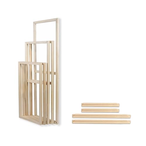 LMDO Kit de cadres en bois pour toile DIY Cadres pour photos, affiches, réutilisables, imprimés étirables pour décor mural à la maison (largeur 75 cm, hauteur 60 cm)