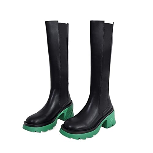 Bottes talons hauts femmes en cuir d'hiver : élégance et confort pour affronter la neige.