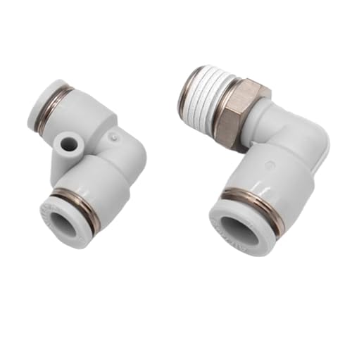 Raccord coudé mâle pivotant à connexion rapide Eumatic PL12-04