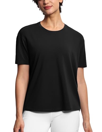 THE GYM PEOPLE Women's Short Sleeve Workout T-Shirts Back Loose Fit Running Yoga Tee Tops2