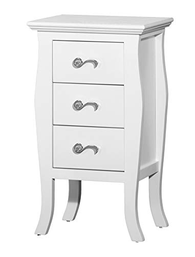 PEÑA VARGAS - Mesitas de Noche - Mesita 3 Cajones Nova Blanca (40x32x70)