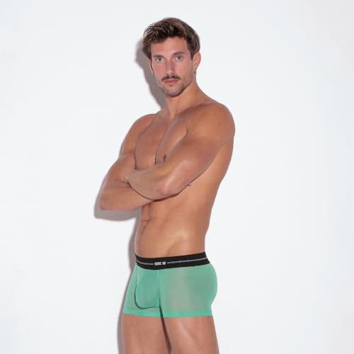 Bóxers ajustados hombre CODE 22 Sheer Mesh Trunk en color verde 4