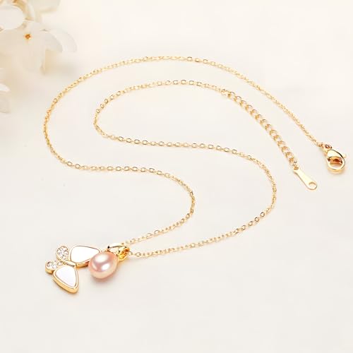 Butterfly Necklace as 10 Year Old Girl Birthday Gift Valentines Day Gifts for Girls Daughter Granddaughter,Pink Pearl Necklace 10th Birthday Gifts for Girls with Message Card and Box4
