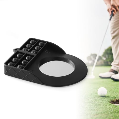 New Golf Putting Cup – Non-Slip Silicone with Pop It Design, Putting Hole for Indoor, Outdoor & Green Practice, Great Gift & Putting Training Aid (Black)