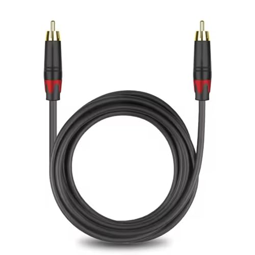 Image of IMAGINEA 2 Meter RCA to RCA Cable Stereo Audio Cable Male to Male - Dual Shielded Cord | 24K Gold Plated Connector for Home Theater, HDTV, Amplifier Speaker Soundbar (Pack of 1)