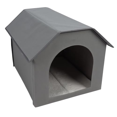 Cuccia per Animali Domestici, 20,3 X 16,5 X 15,7 Pollici, Cuccia per Cani da Esterno Impermeabile Pieghevole in Nylon per Cani di Taglia Piccola e Media (GRAY)