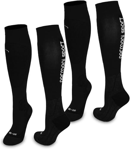 normani Sport Kompressionsstrümpfe für mehr Unterstützung und Leistungsförderung Farbe Sport/Schwarz - 2 Paar Größe 43/46